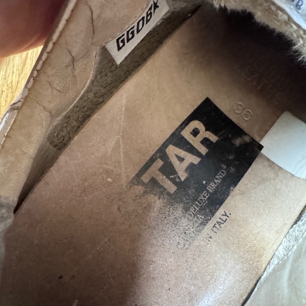 Golden Goose White/Gold Leather Hi Star Low
Top Sneakers Size 36‎ - Picture 9 of 12